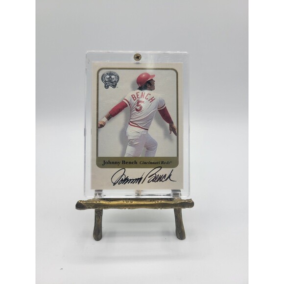 2001 Fleer Greats of the Game -Johnny Bench- Autographs- Cincinnati Reds - Picture 1 of 3